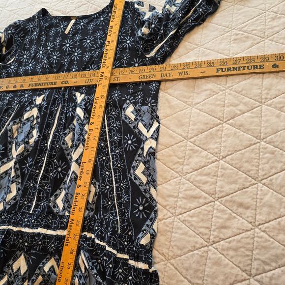 Free People Down By The Bay Mini Dress Top Women's S Blue Boho Chic Whimsigoth - Picture 7 of 10